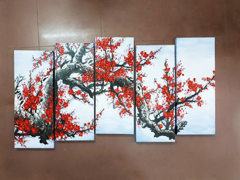 Tranh ghép bộ 4–5 tấm phong cách hiện đại
