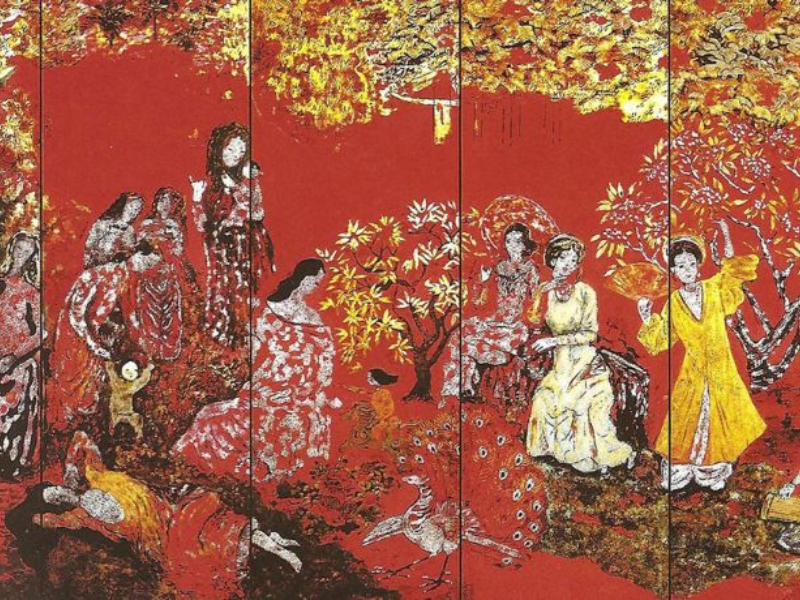 Bức tranh Vườn xuân Bắc – Trung – Nam
