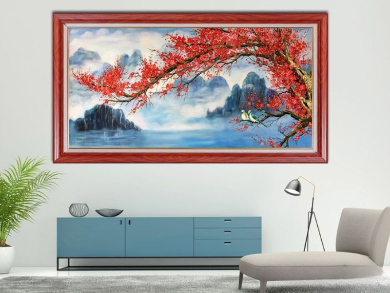 Tranh hoa đào hợp với tuổi nào