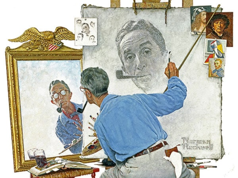 Chân dung tự họa của họa sĩ Norman Rockwell