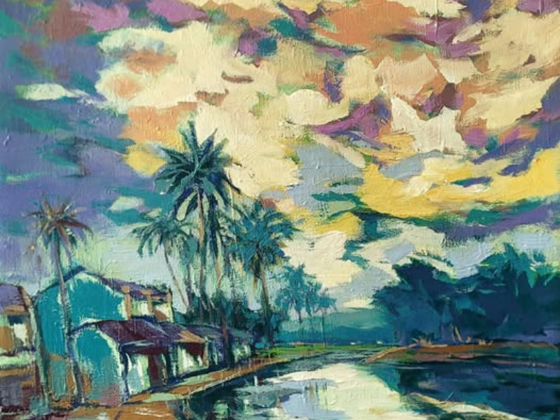 Bức tranh như một lời nhắc về sự lạc quan, niềm tin vào những điều tốt đẹp luôn hiện hữu trong cuộc sống, ngay cả ở những nơi bình dị nhất.