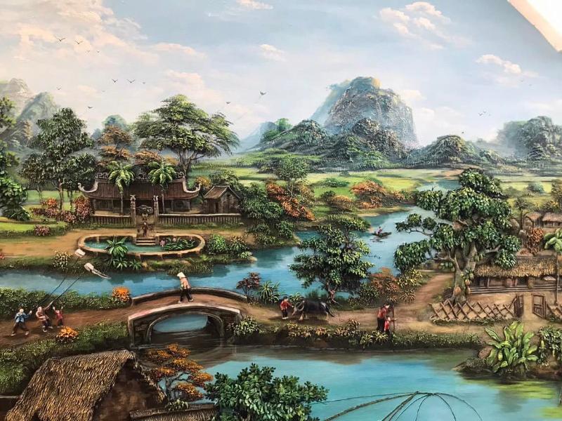 Top 99+ Mẫu Tranh Phù Điêu xi măng đắp nổi cho phòng khách 11 Tranh Phù Điêu khắc họa cảnh làng quê Việt Nam
