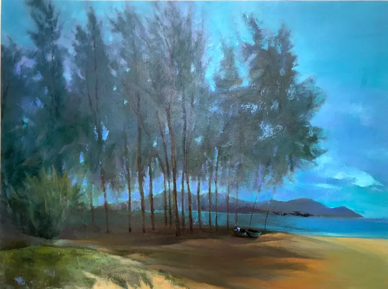Tranh vẽ danh lam biển Nha Trang