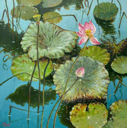 Tranh hoa sen "Dáng Sen"