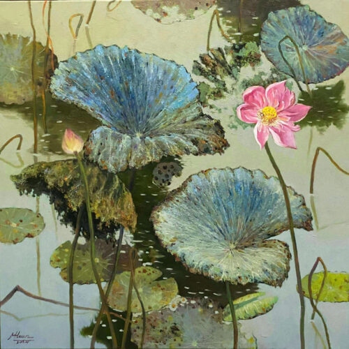 Tranh hoa sen "Hồn Sen"