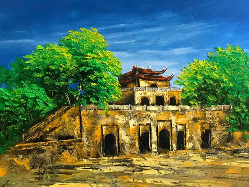 Nên chọn tranh vẽ danh lam thắng cảnh chất liệu