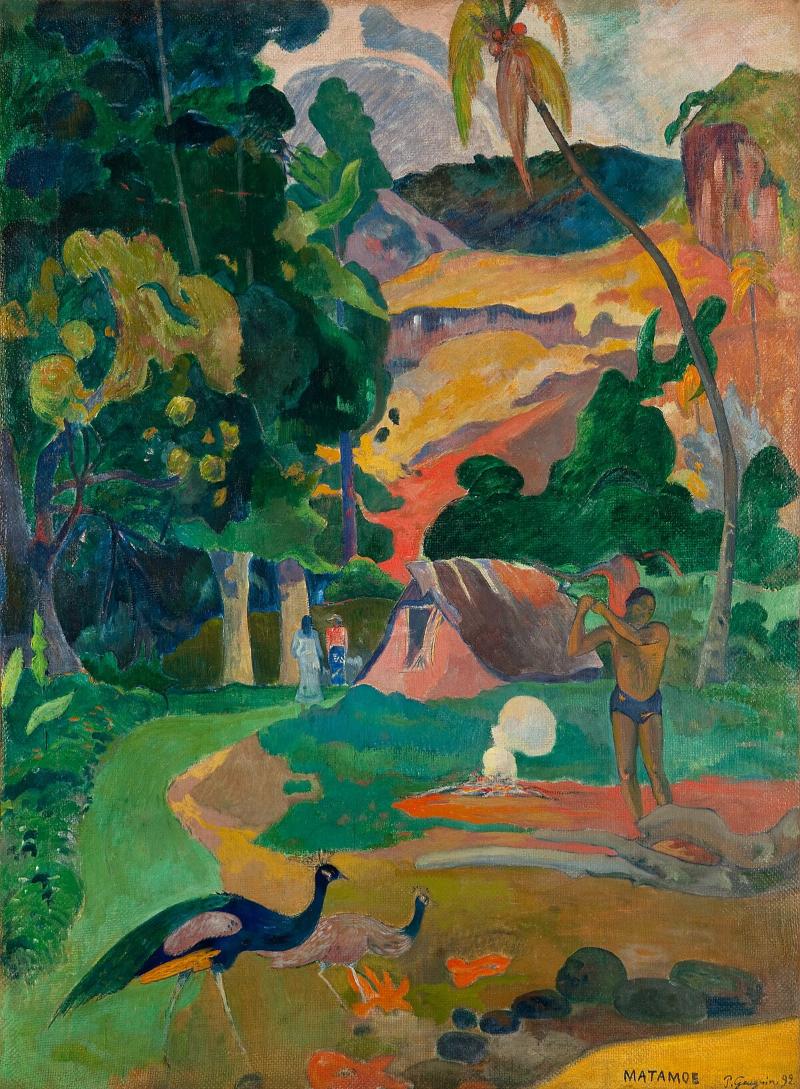 Landscape with Peacocks