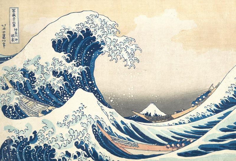 The Great Wave off Kanagawa là bức tranh khắc gỗ của họa sĩ Katsushika Hokusai