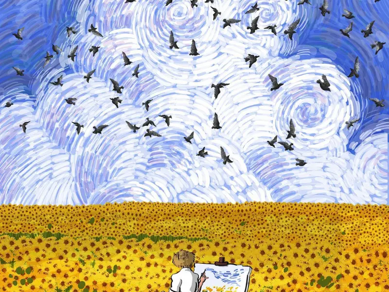 Tranh Van Gogh hoa hướng dương- biểu tượng của hy vọng