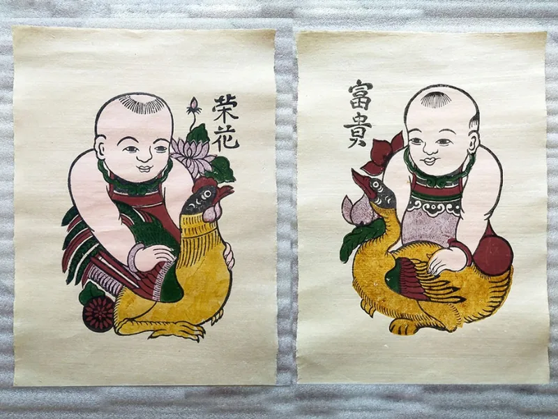 Tranh dân gian Đông Hồ Vinh Hoa Phú Quý