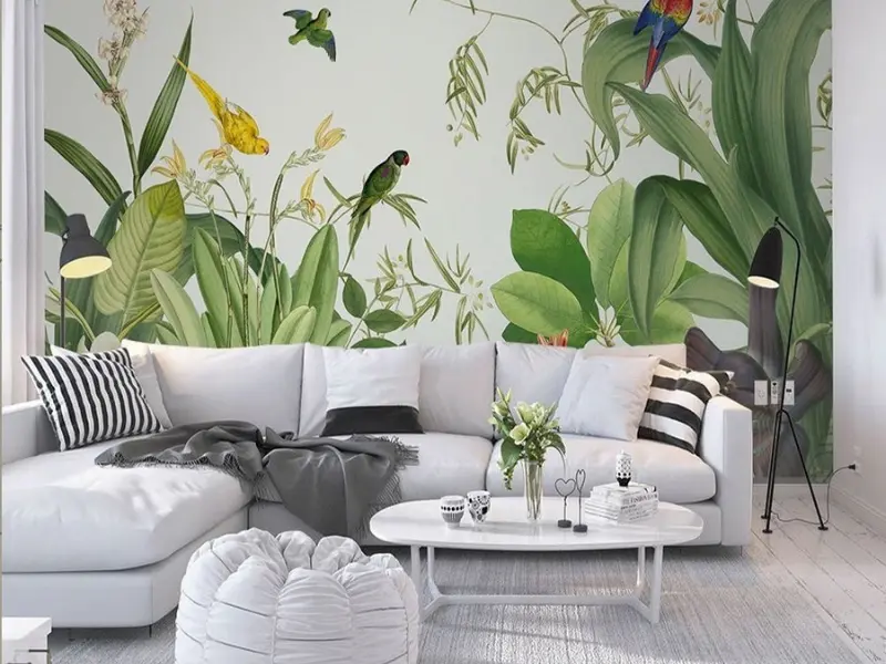 Tranh dán tường phong cách thiên nhiên
