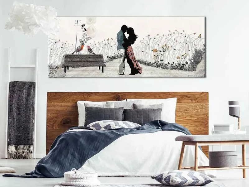 Tranh dán tường phòng ngủ vợ chồng lãng mạn