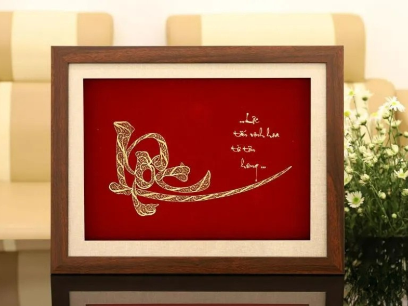 Tranh thư pháp chữ 