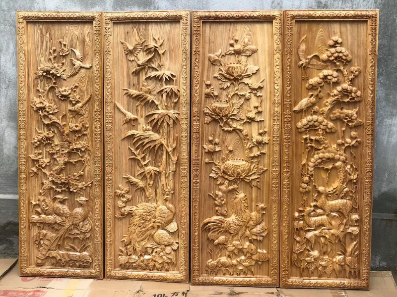 Tranh tứ qúy dành cho phòng thờ