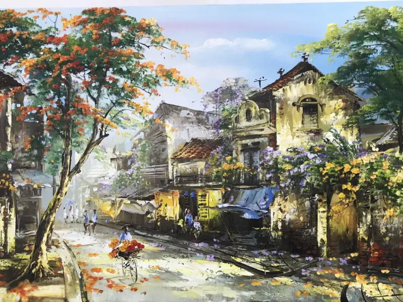 Tranh vẽ Phố cổ Hà Nội