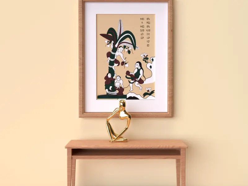 Ý nghĩa tranh Đông Hồ Hứng dừa