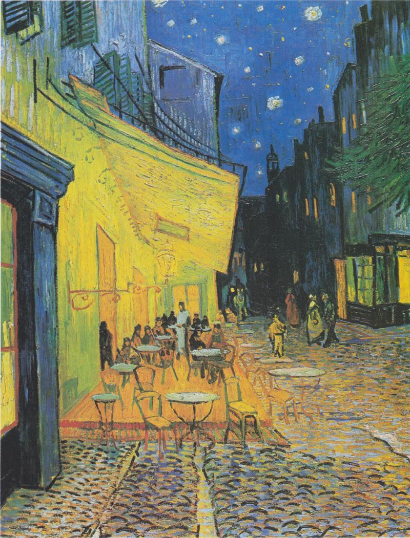 Cafe Terrace at Night – Bức họa đêm đầy thơ mộng của Van Gogh