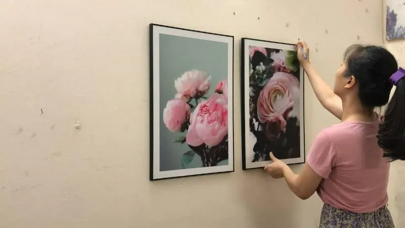 Căn chỉnh vị trí treo tranh