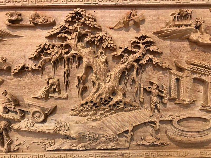 Top 99+ Mẫu Tranh Phù Điêu xi măng đắp nổi cho phòng khách 12 Tranh Phù Điêu khắc trên gỗ