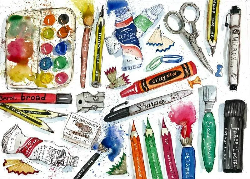 Các loại dụng cụ và vật liệu cần thiết để vẽ tranh sơn dầu