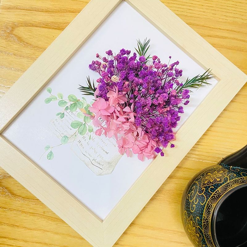 Tranh hoa khô trên giấy