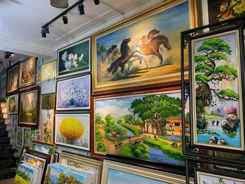 Hướng treo tranh sơn dầu theo phong thủy