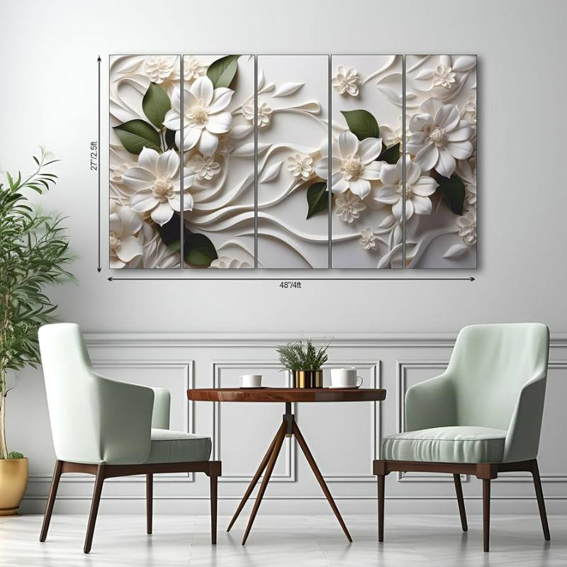 Tranh 3D trên nền trắng tạo vẻ đẹp tinh tế và cuốn hút