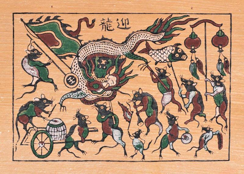 Bức tranh Chuột rước đèn