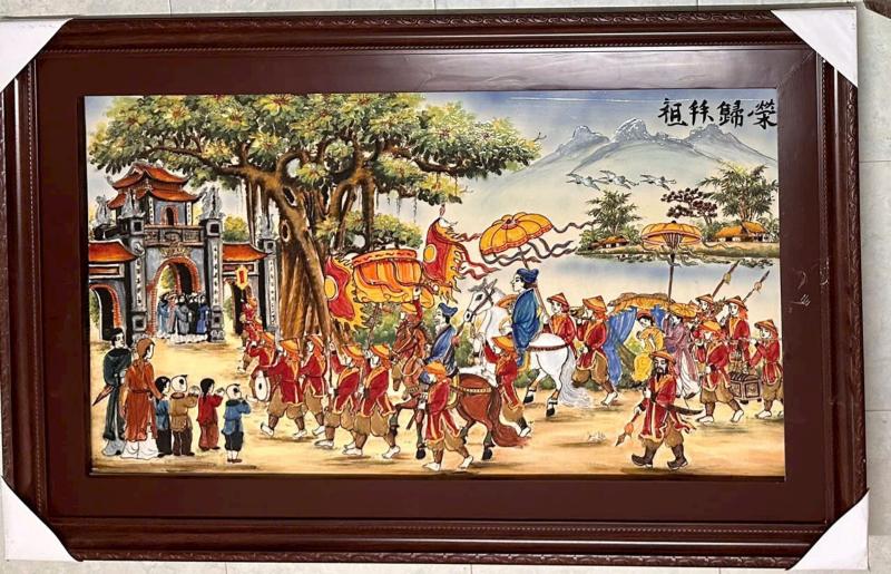 Tranh chất liệu sơn dầu, thích hợp trang trí nhà