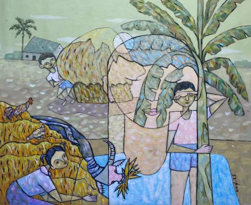 Tranh đồng quê mang lại cảm giác bình yên, nhẹ nhàng, giúp xua tan căng thẳng, mệt mỏi. Đồng thời, tranh còn là lời nhắc nhở về cội nguồn, truyền thống và giá trị gia đình bền vững.