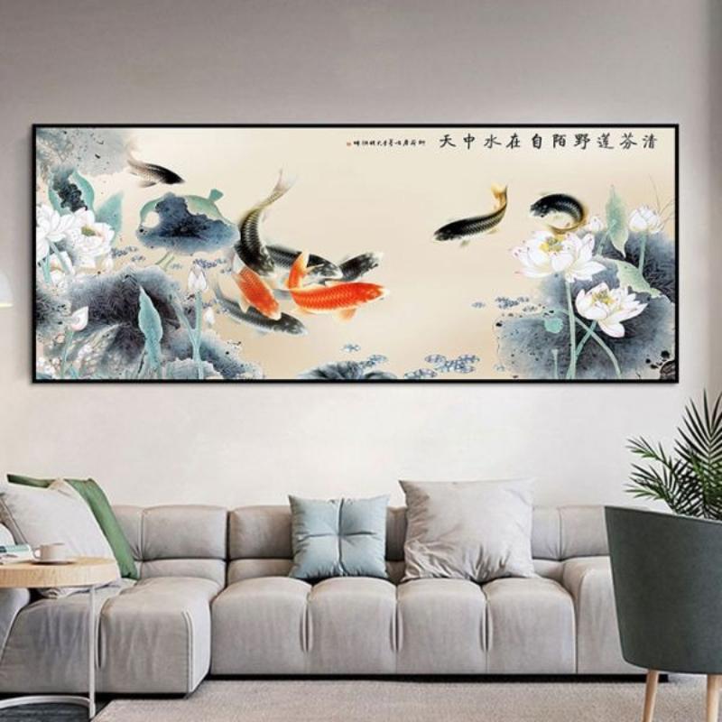 Tranh cá chép canvas