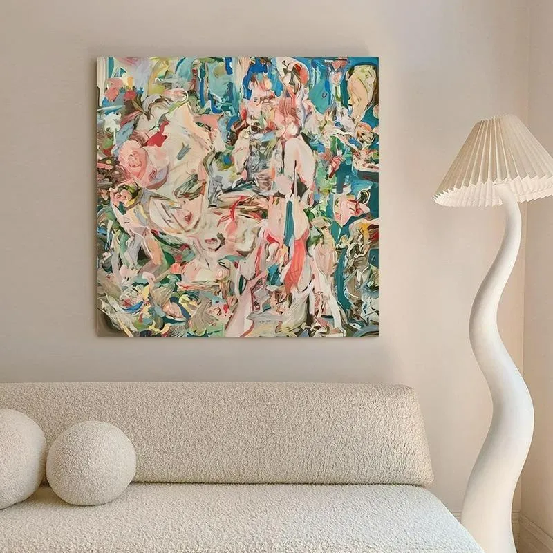 Bức tranh trừu tượng đương đại trên nền vải canvas được pha trộn tinh tế