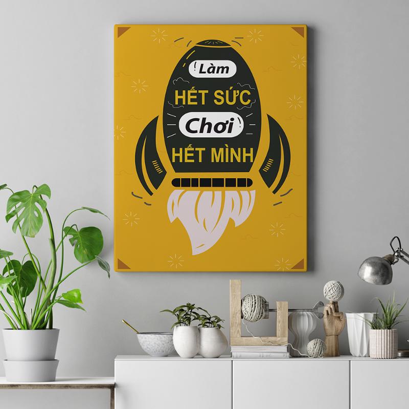 Tranh in canvas treo văn phòng