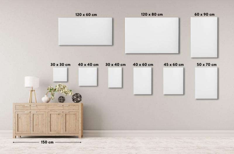 Chọn kích thước tranh canvas phù hợp với không gian