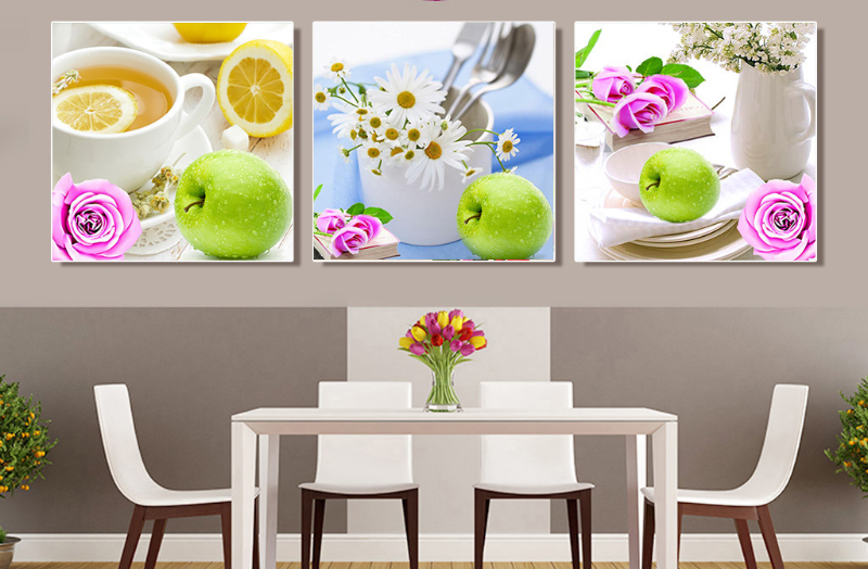 Tranh dán tường 3D phòng ăn tạo không gian ấm cúng và gần gũi