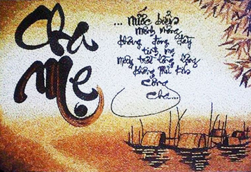 Tranh chữ bằng gạo