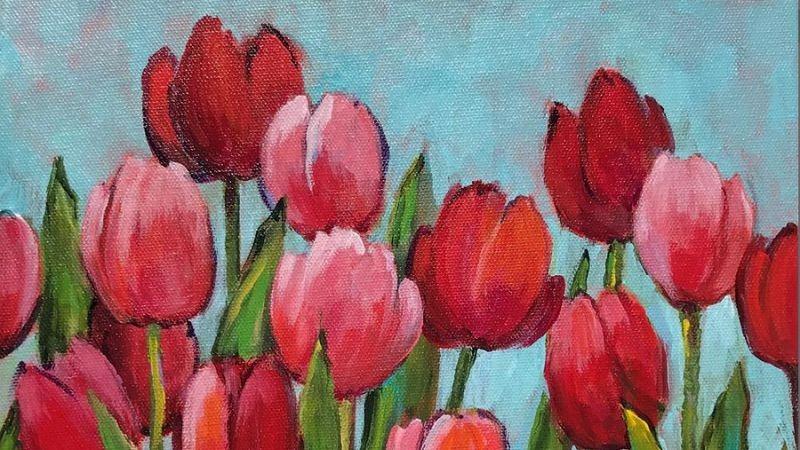 Tranh hoa tulip trong phong thủy