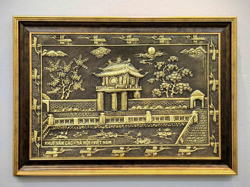 Tranh Khuê Văn Các bằng đồng biểu tượng của sự quyền quý