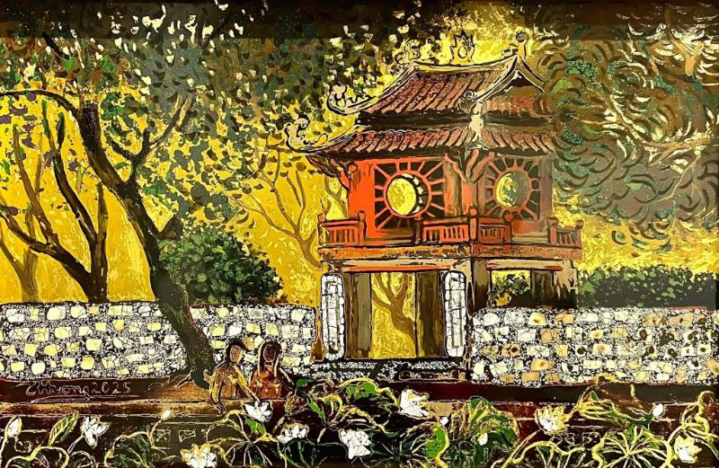 Tranh Khuê Văn Các biểu tượng của Hà Nội