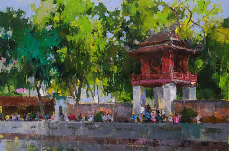 Tranh Khuê Văn Các gắn liền với học tập bền bỉ, cầu tiến