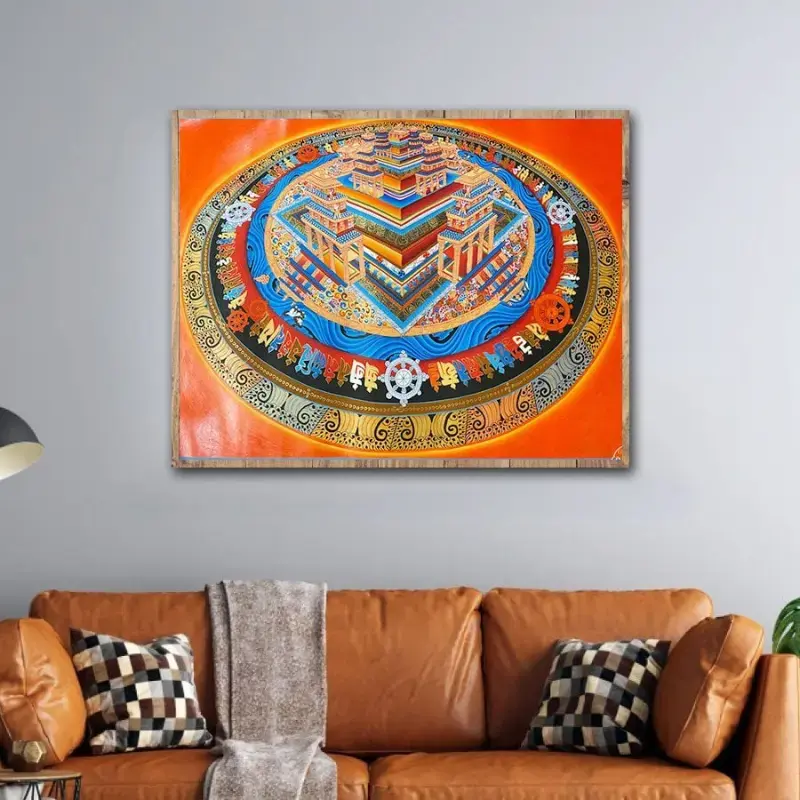 Sử dụng tranh trúc chỉ Mandala đúng cách giúp tối ưu giá trị phong thủy và thẩm mỹ