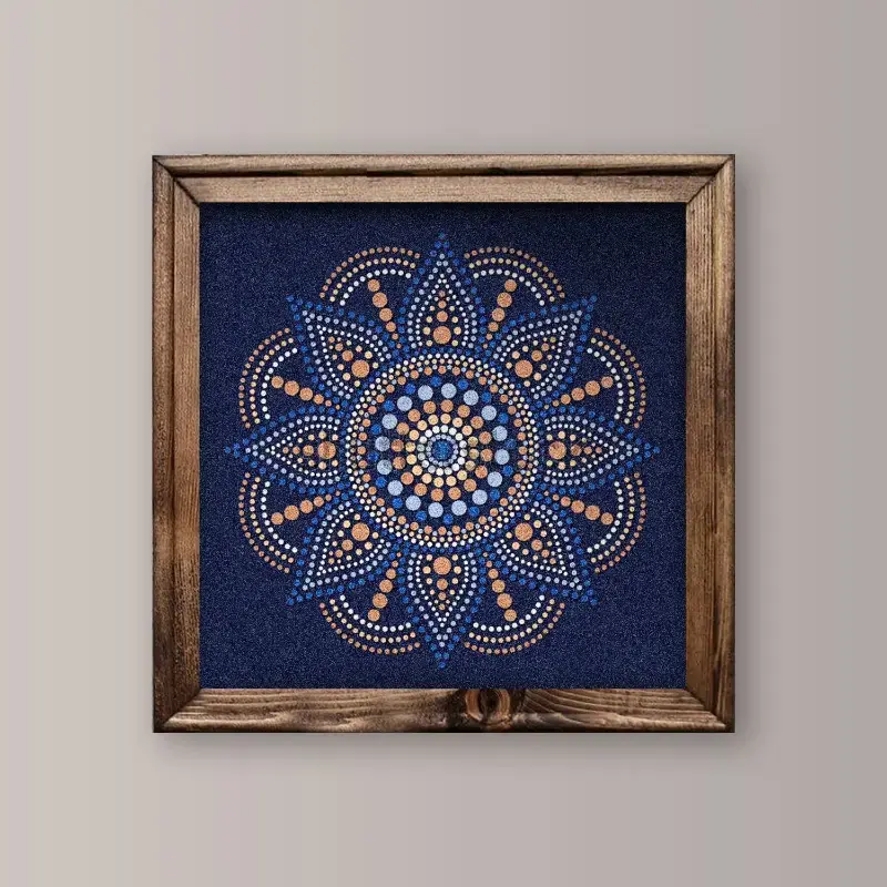 Artnam cung cấp tranh trúc chỉ Mandala thủ công chuẩn phong thủy và độc bản