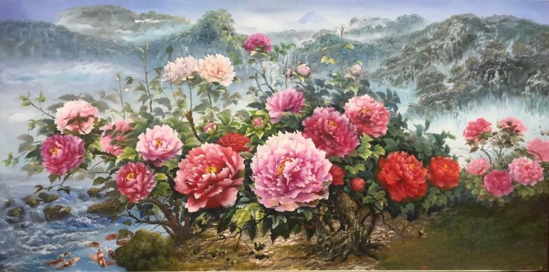 Tranh nhiều màu tượng trưng cho sự hài hòa và viên mãn về tài lộc