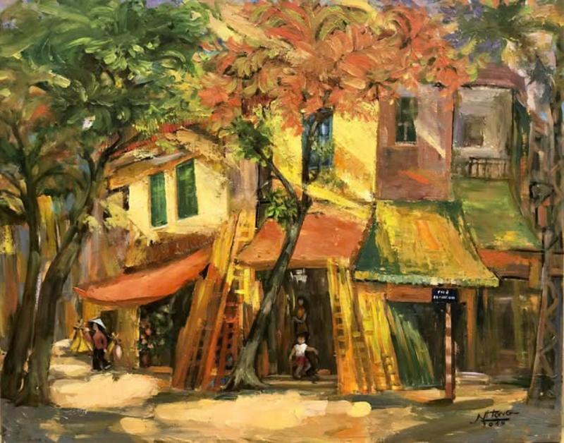 Tranh phong cảnh là gì? Ý nghĩa và các loại tranh phổ biến 6 Tranh phố cổ tái hiện vẻ đẹp truyền thống và lãng mạn