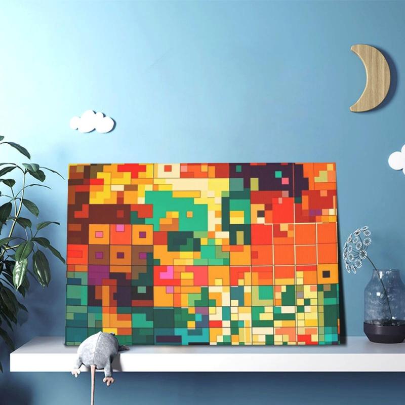 Tranh pixel trừu tượng