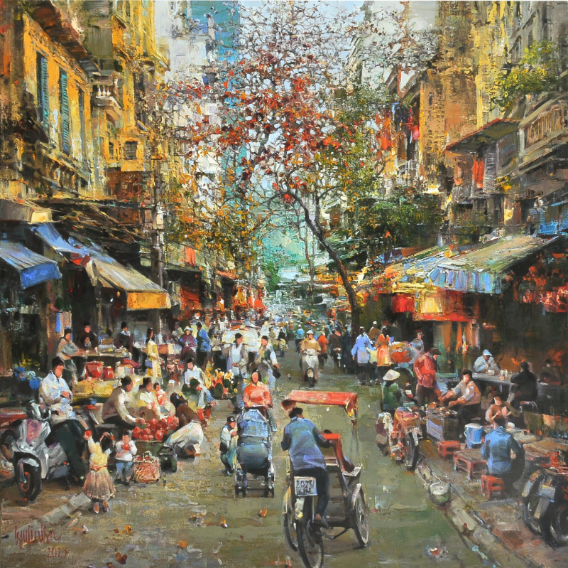 Bức tranh thành phố mùa thu