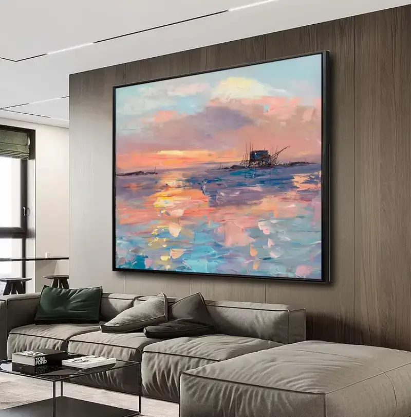 Tranh canvas giclée sơn dầu khổ lớn phù hợp nhiều không gian nội thất