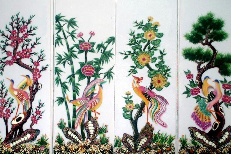 Tranh phong thủy Tùng Cúc Trúc Mai