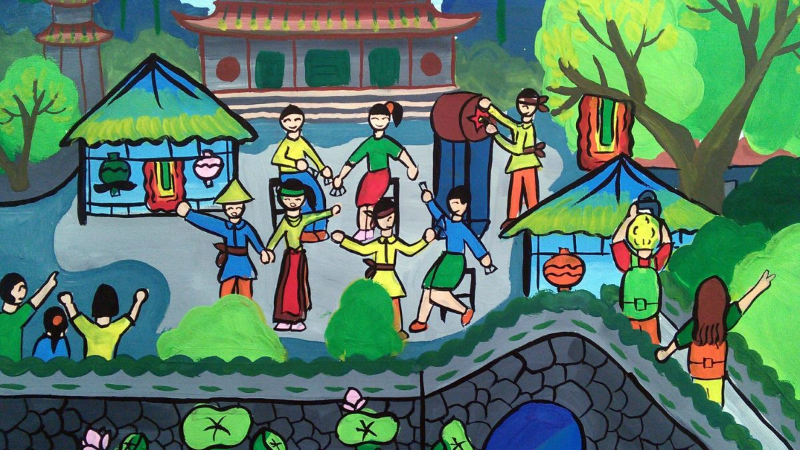 Tranh đề tài lễ hội