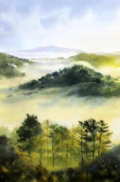 Núi Đồi Nắng Sớm